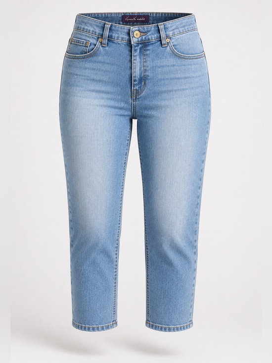 Gloria Vanderbilt Denim - Gloria Vanderbilt Amanda Light Wash Petite Cropped Jeans Size 14P
